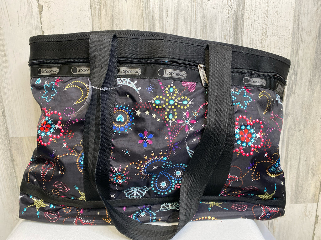 LeSportSac Black Print Tote