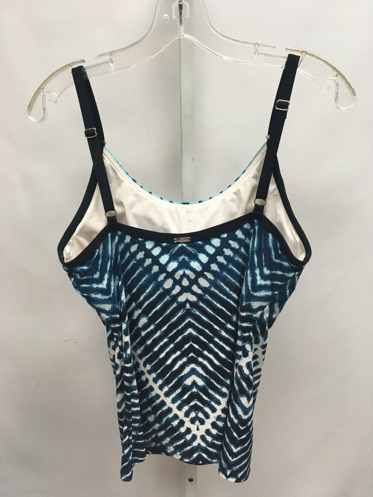 Size XL Calvin Klein Blue/Teal Swimsuit Top Only