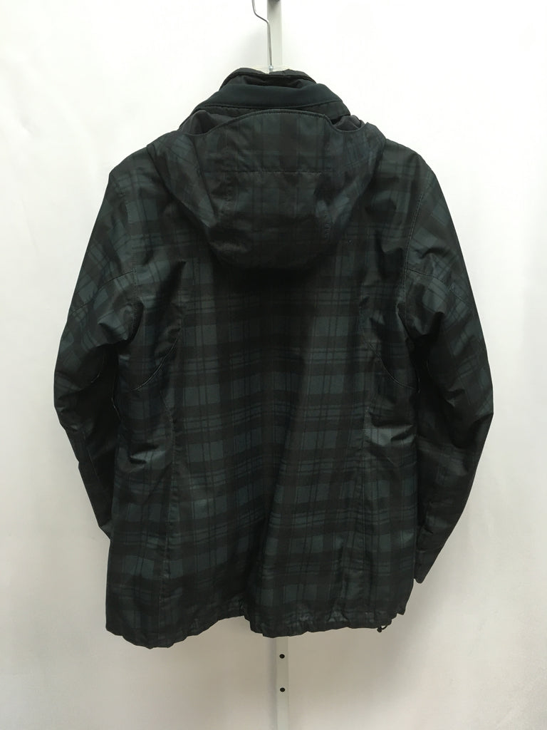 Columbia Size Large Green Plaid Coat