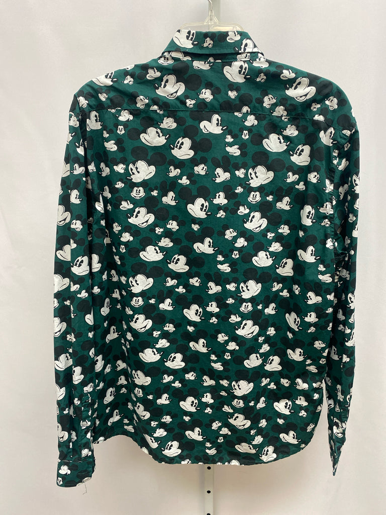 Disney Size Large Forest Green Long Sleeve Top