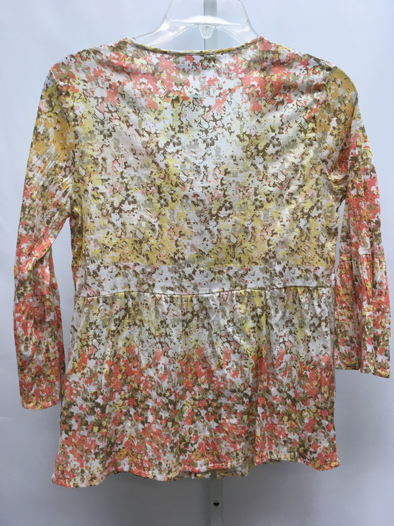 Size Small yellow/pink 3/4 Sleeve Top