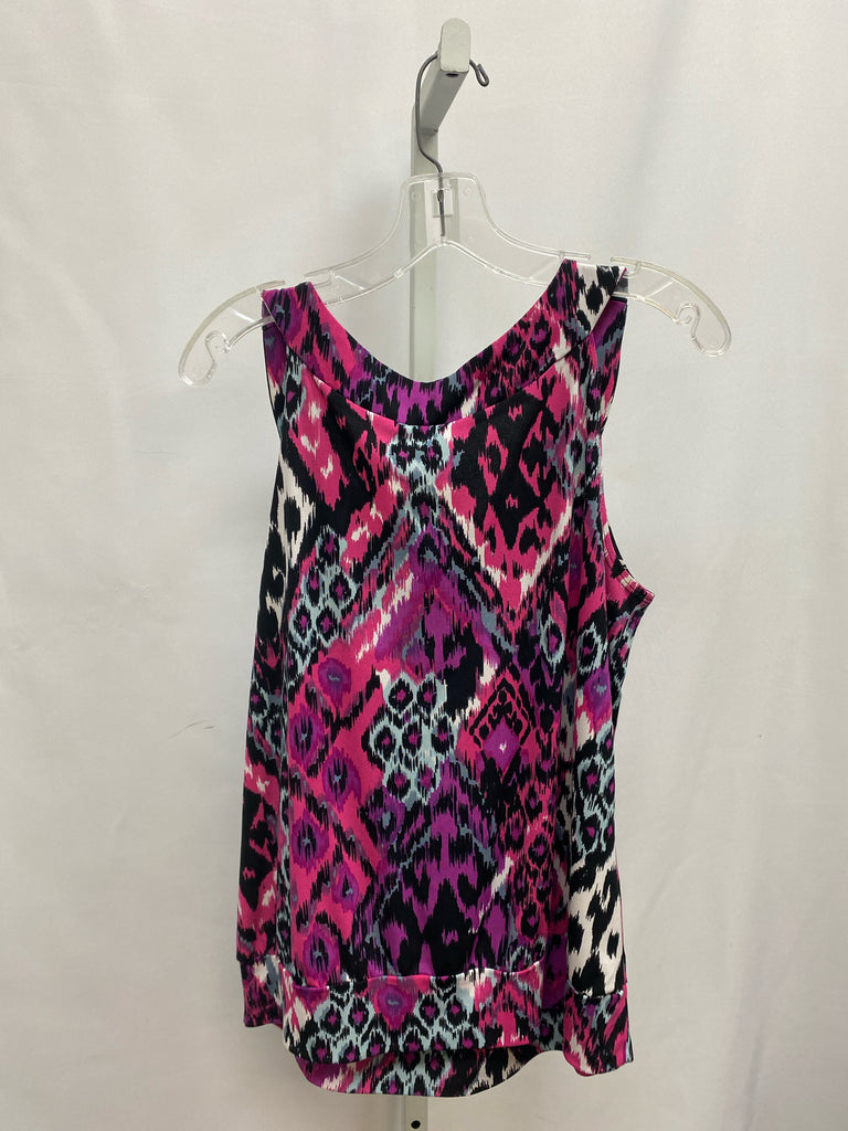 A. Byer Size Large Pink/Black Sleeveless Top