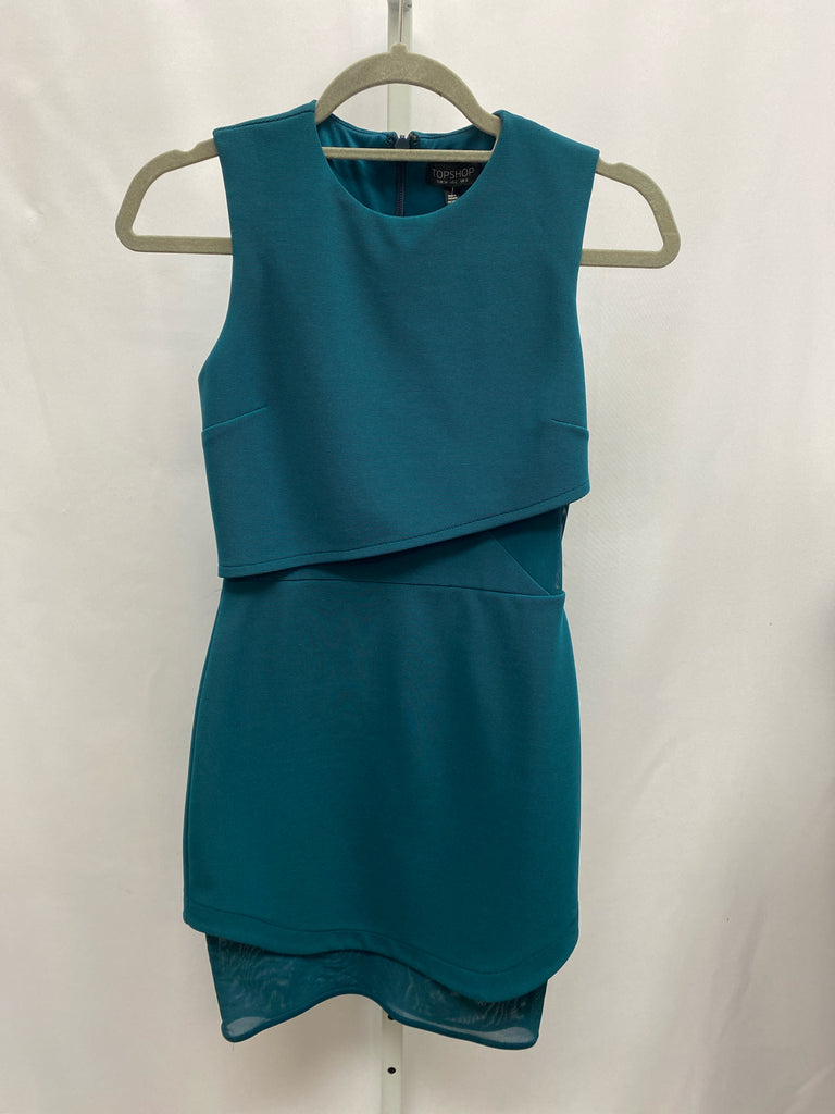 Size 2 Top Shop Emerald Sleeveless Dress