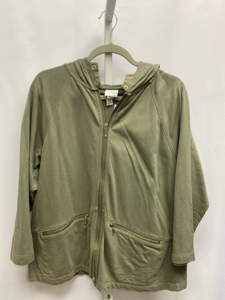 Chico's Size Chico's 2 (Large) Olive Hoodie