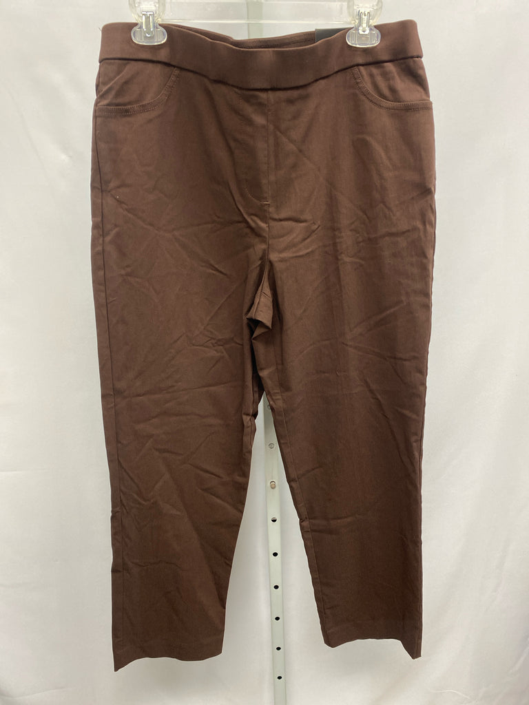 Alfred Dunner Size 14P Brown Pants