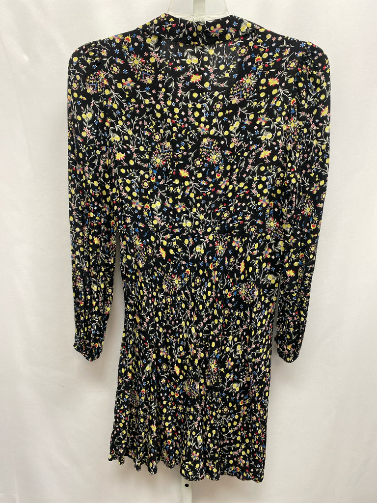 Size 10 Boden Black Floral Long Sleeve Dress