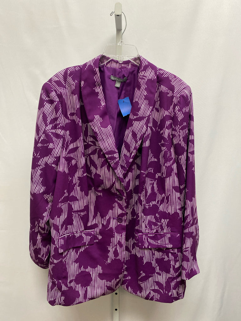 Jessica London Size 26W purple/white Blazer