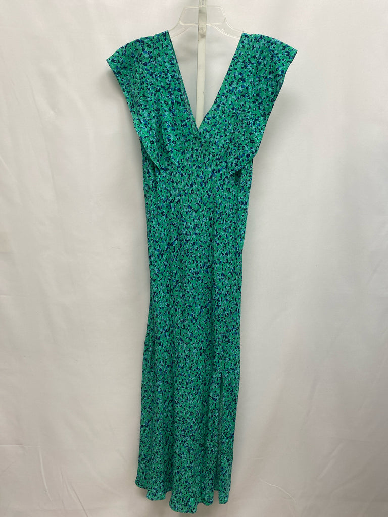 rails green dress $228 Rails Women's Green Blakely Tiered Square Neck Gauze Midi Dress Size S