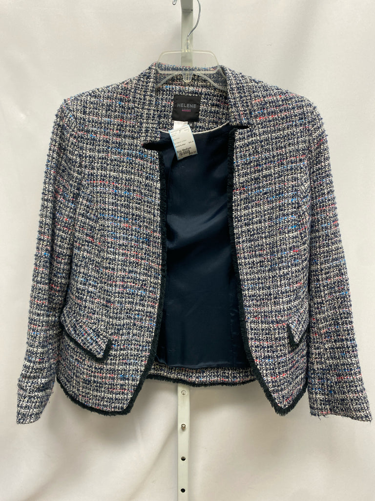 Size Medium Blue Print Blazer