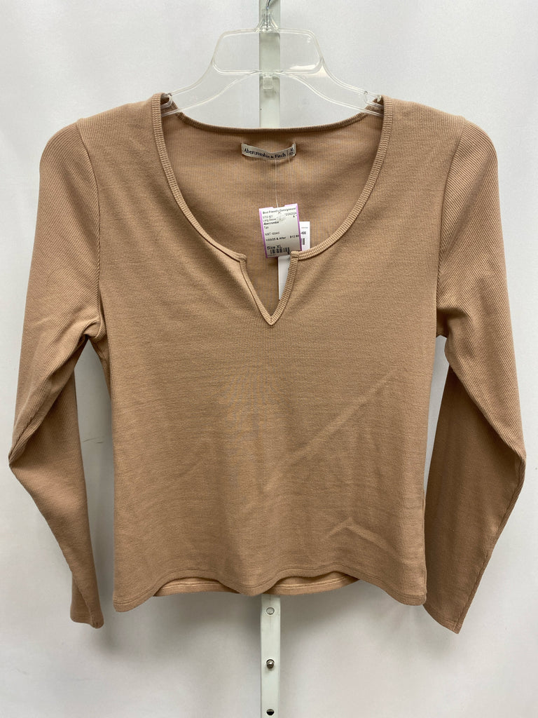 Abercrombie Size XL Tan Long Sleeve Top