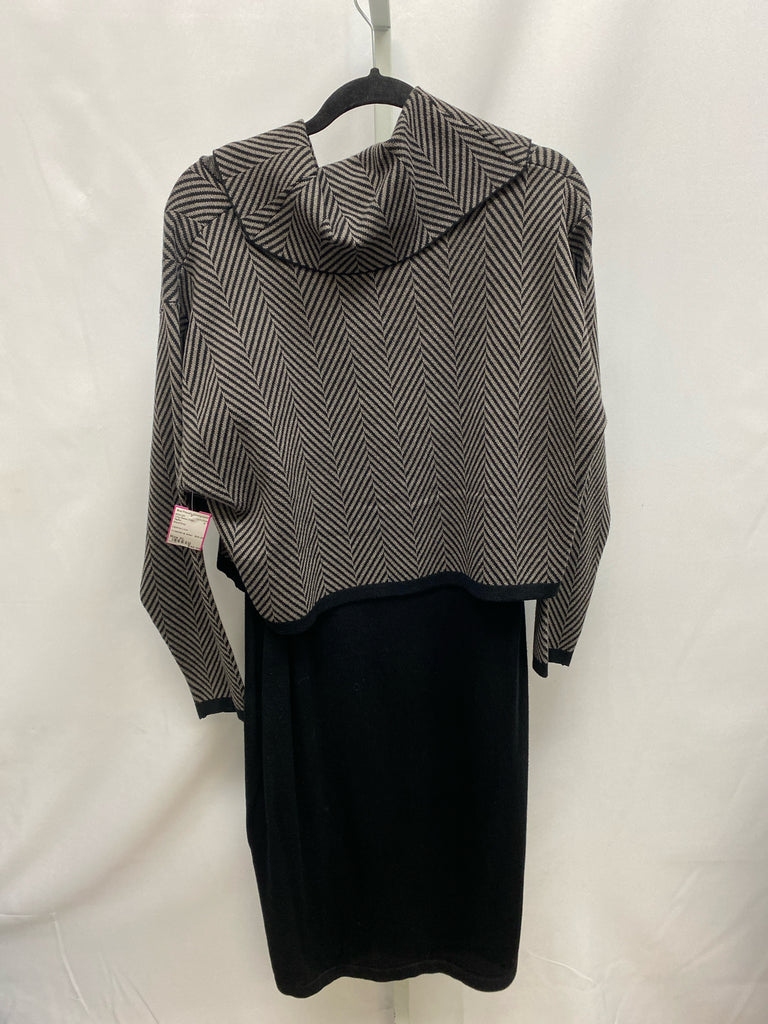 Size XL Taylor Black/Gray Long Sleeve Dress