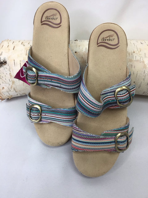 Dansko Size 41 (10/10.5) Multi-Color Sandals