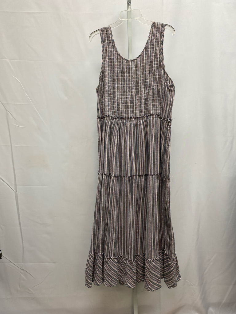 Size 1X Blue Stripe Caslon Maxi Dress