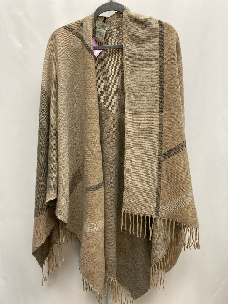 Charlie Paige Tan Plaid Shawl