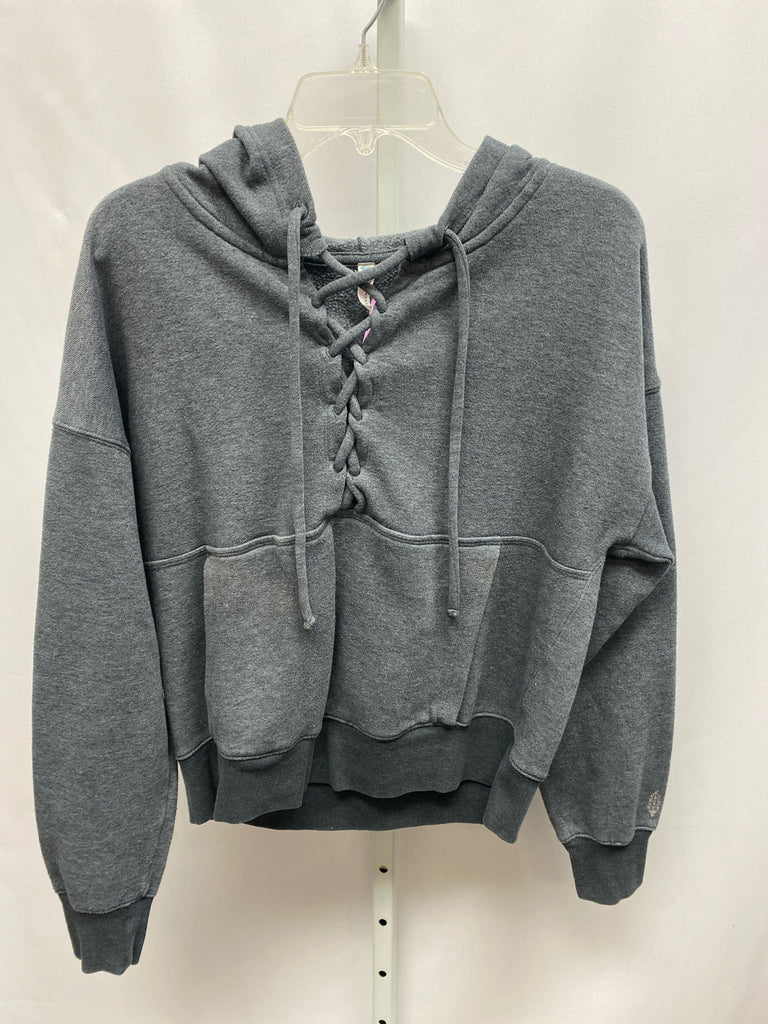 Free People Size Medium Gray Hoodie