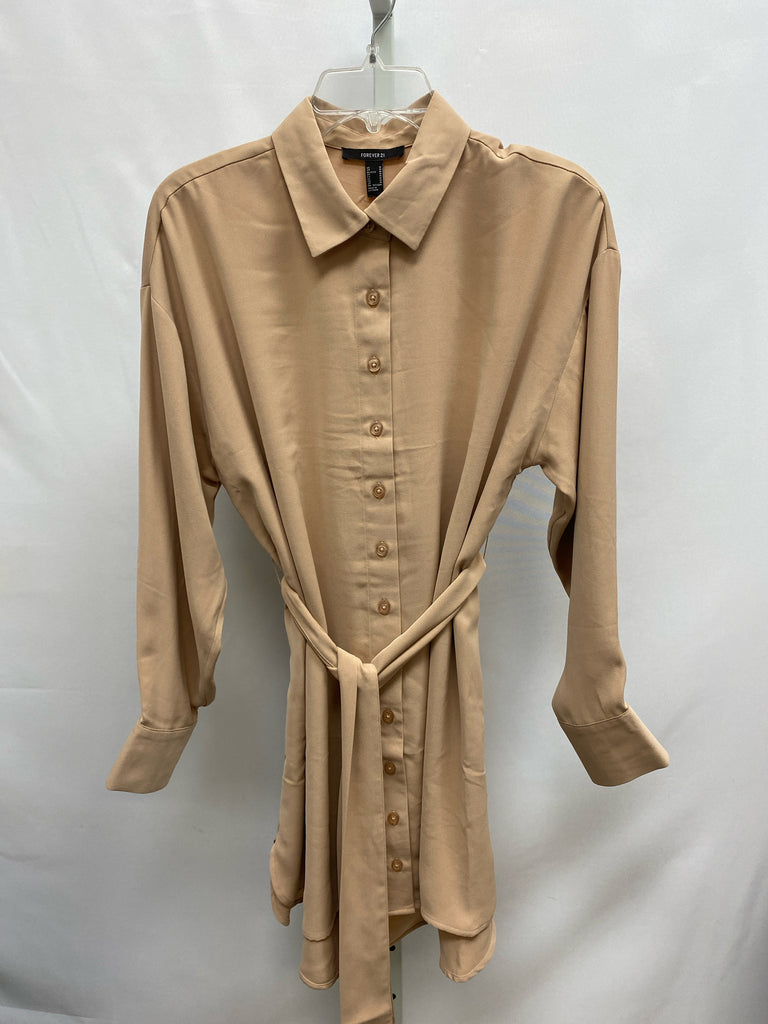 Size Medium Forever 21 Camel Long Sleeve Dress