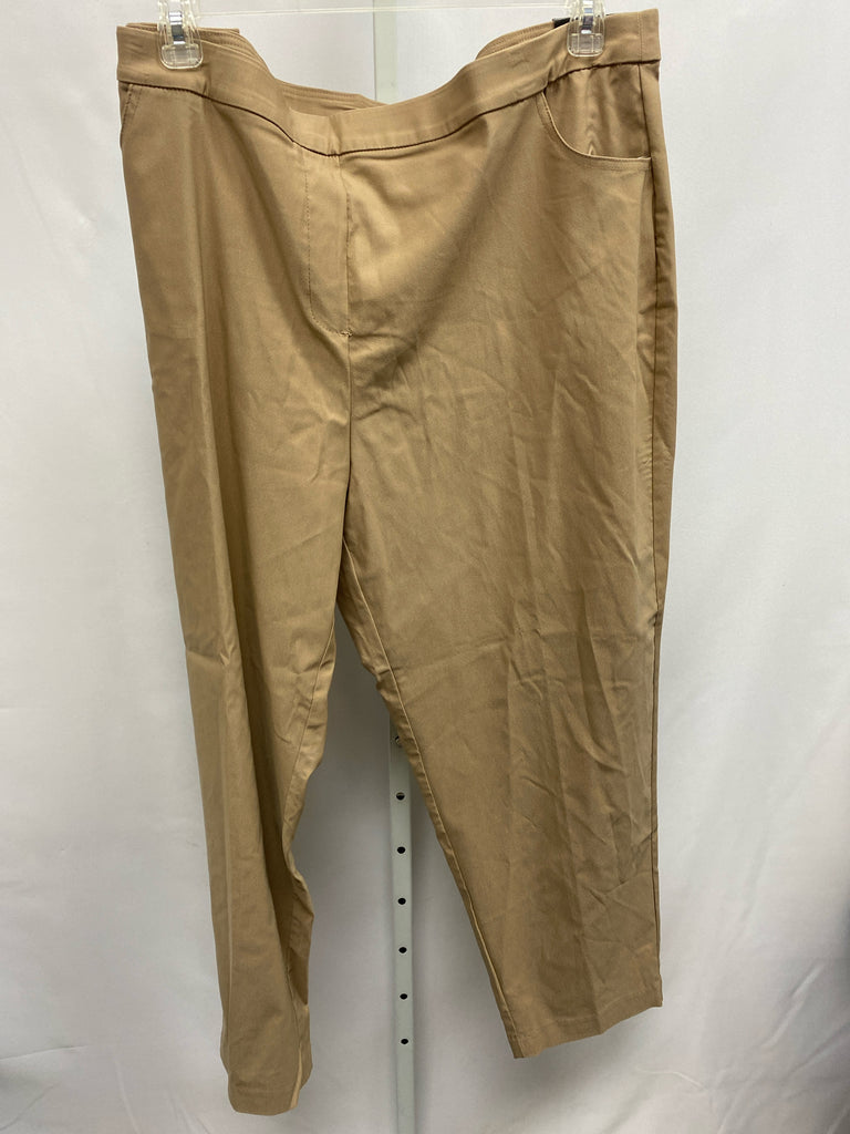 Alfred Dunner Size 24 Tan Pants