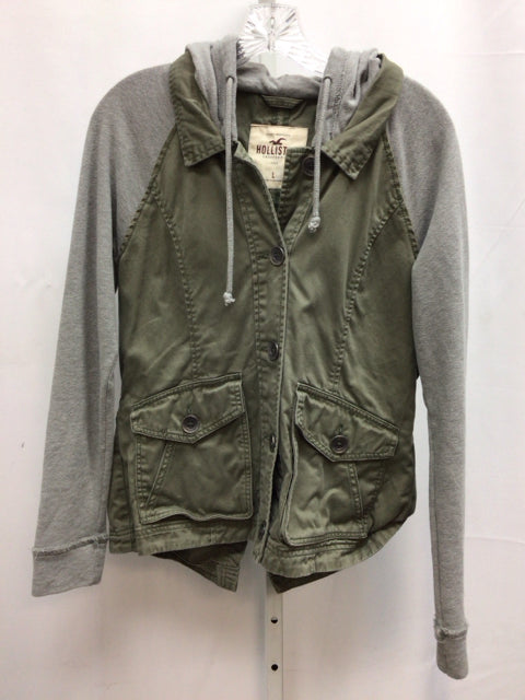 Hollister Size Large Army Green Jacket