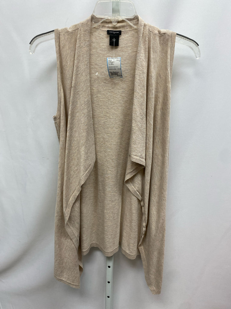 Ann Taylor Size Medium Tan Heather Cardigan