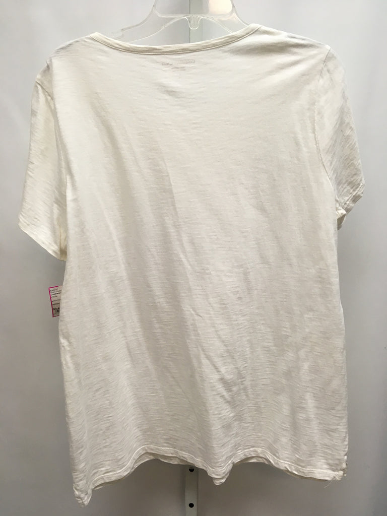 Coldwater Creek Size Large White Short Sleeve Top