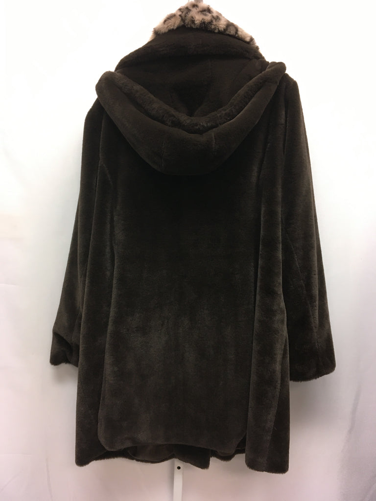 Dennis Basso Size 3X Brown Coat