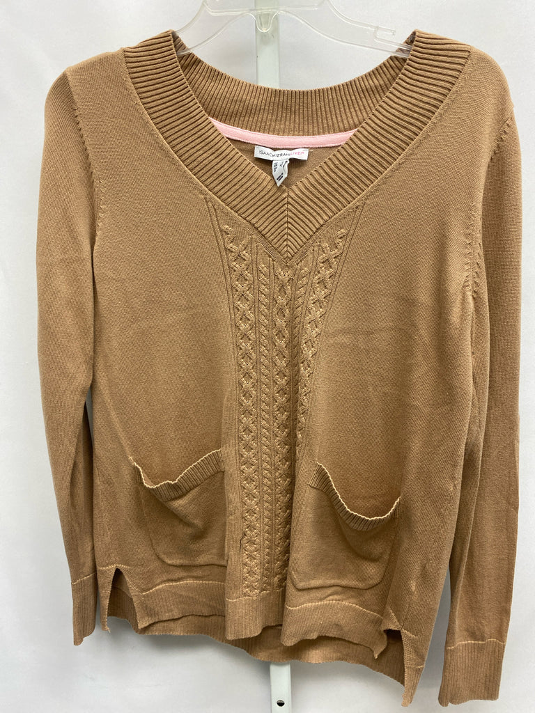 Isaacmizrahilive Size XS Tan Long Sleeve Sweater