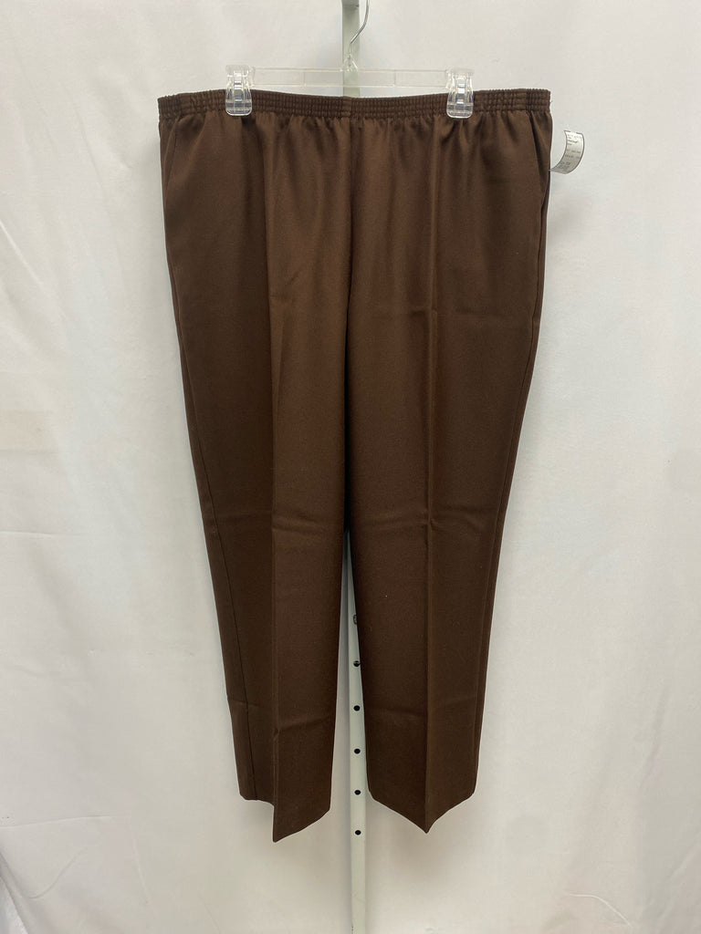 Alfred Dunner Size 20W Brown Pants