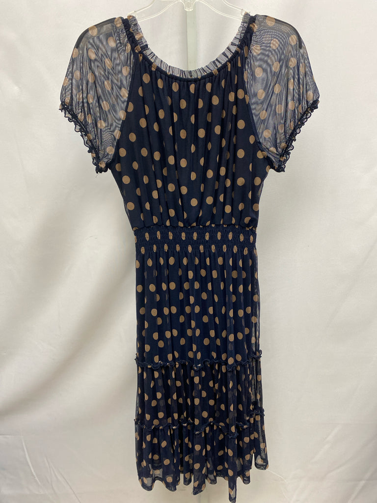 Size 12 Navy Dot Short Sleeve Dress