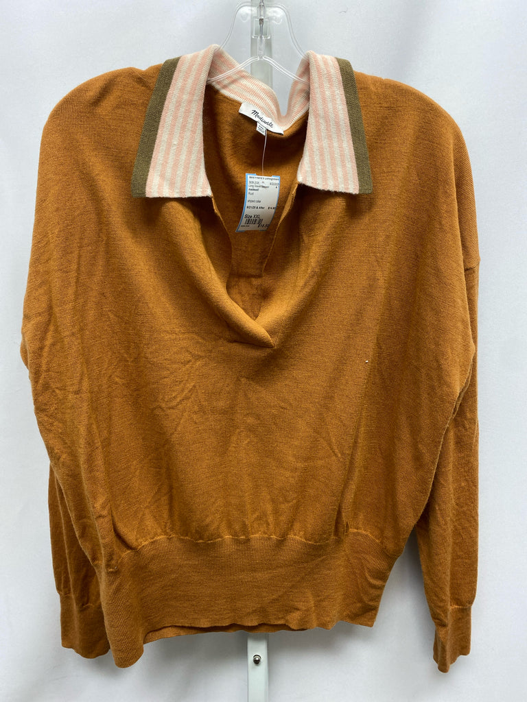 madewell Size XXL Rust Long Sleeve Sweater