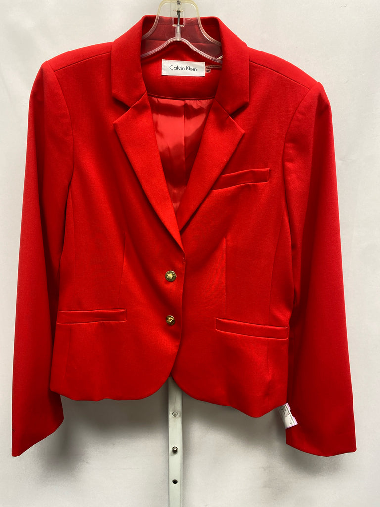 Calvin Klein Size 12P Red Blazer