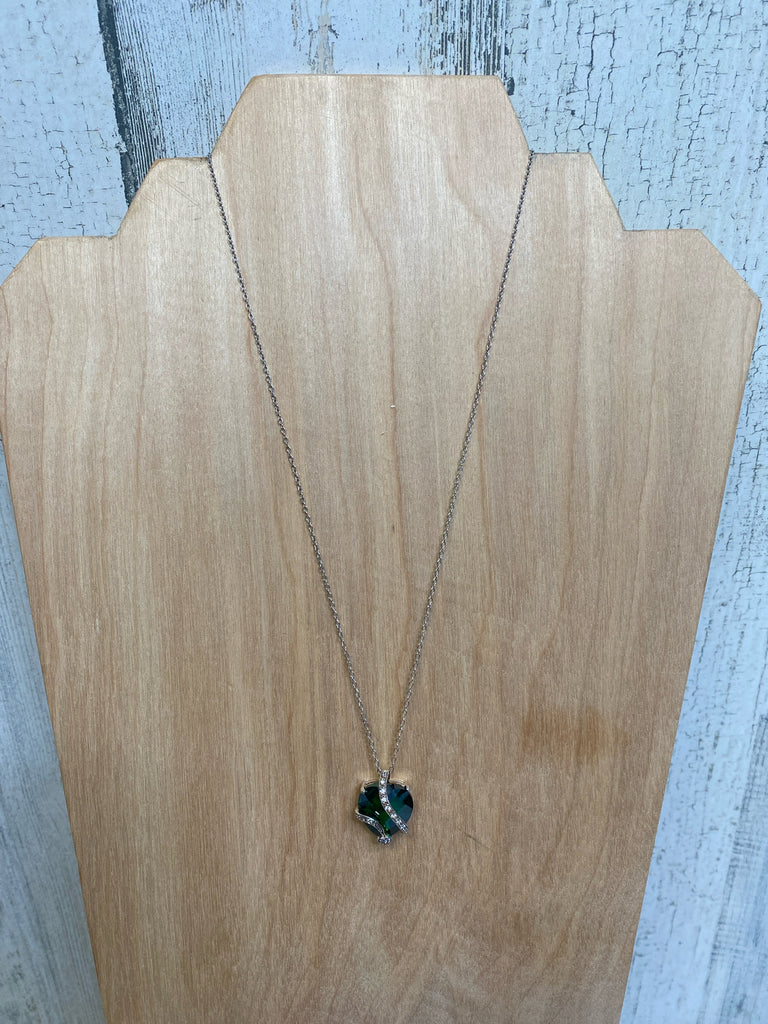 Green Sterling Silver Necklace