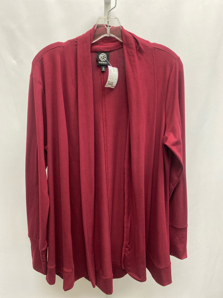 Bobeau Size Large Wine Cardigan