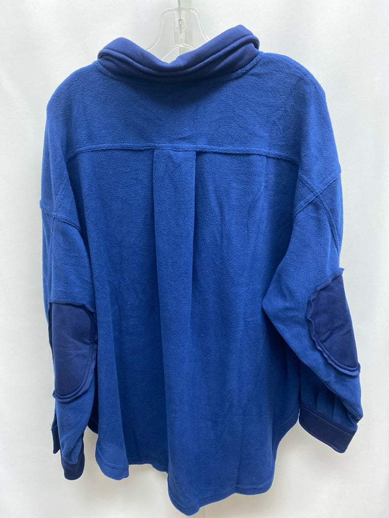 Zenana Size XL Blue Long Sleeve Top