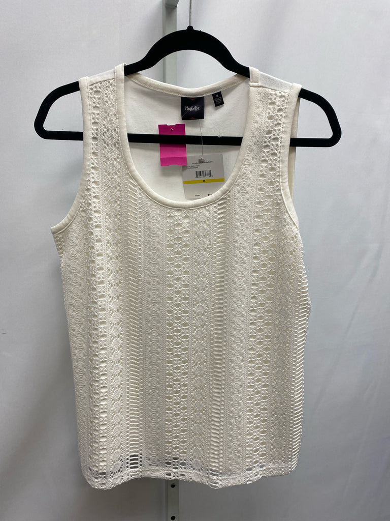 Rafaella Size Medium Cream Sleeveless Top