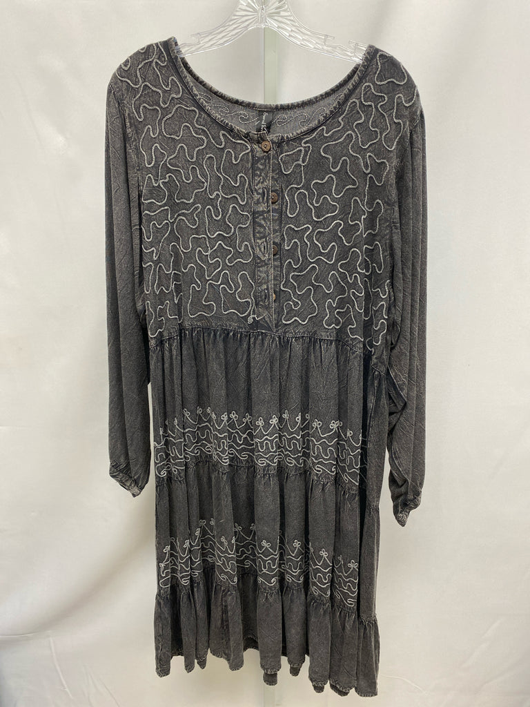 Size S/M Sacred Threads Gray Long Sleeve Dress