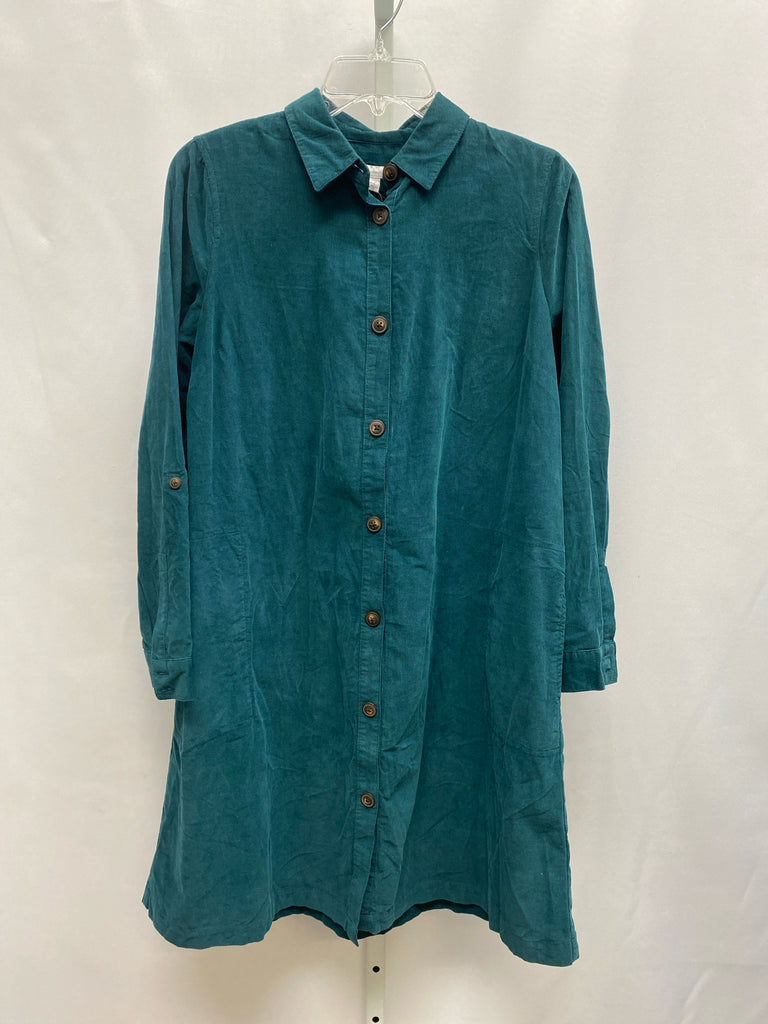 Size XS J.Jill Hunter Green Long Sleeve Dress