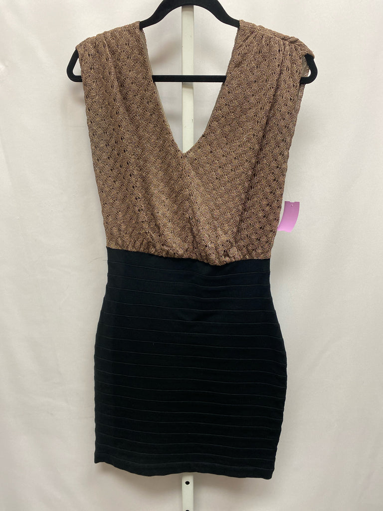 Express Size XS Brown Print Sleeveless Dress