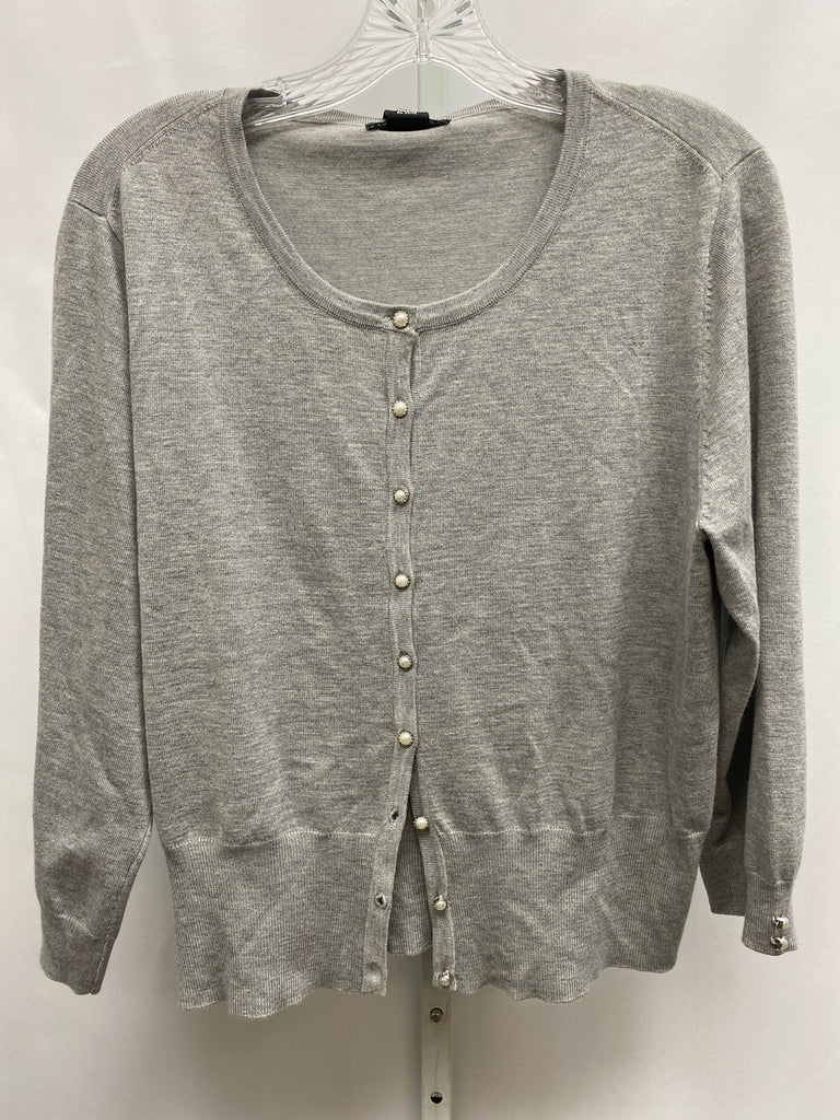 Audrey & Grace Size XL Gray Heather Cardigan