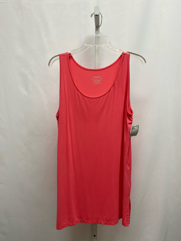 Chico's Size Chico's 2 (Large) coral Sleeveless Top