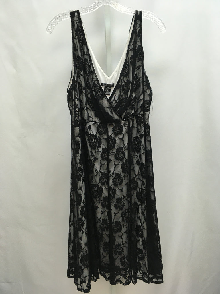Size 20W Glamour Black Lace Sleeveless Dress
