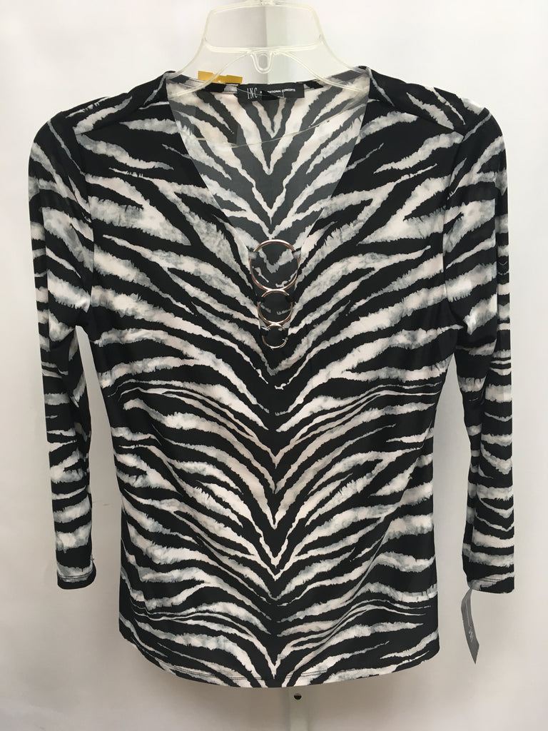 Inc Size XS Animal Print 3/4 Sleeve Top