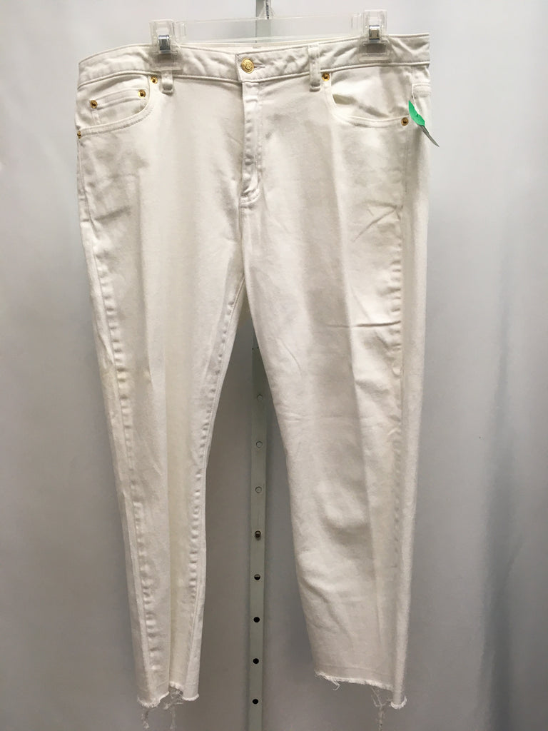 Michael Kors Size 12 White Denim Jeans