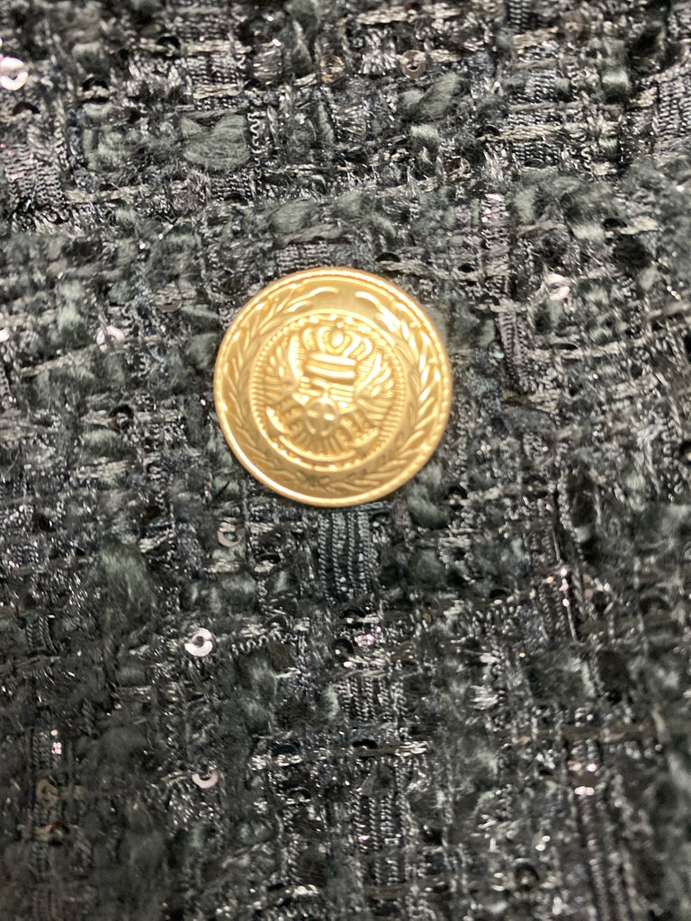 L'Agence Size 10 Black Tweed Blazer