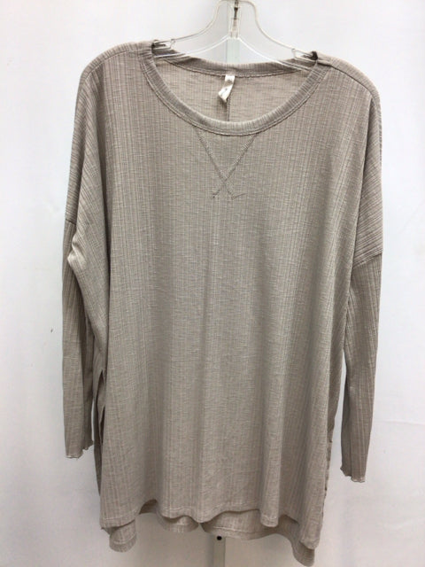 Size M/L Taupe Long Sleeve Tunic