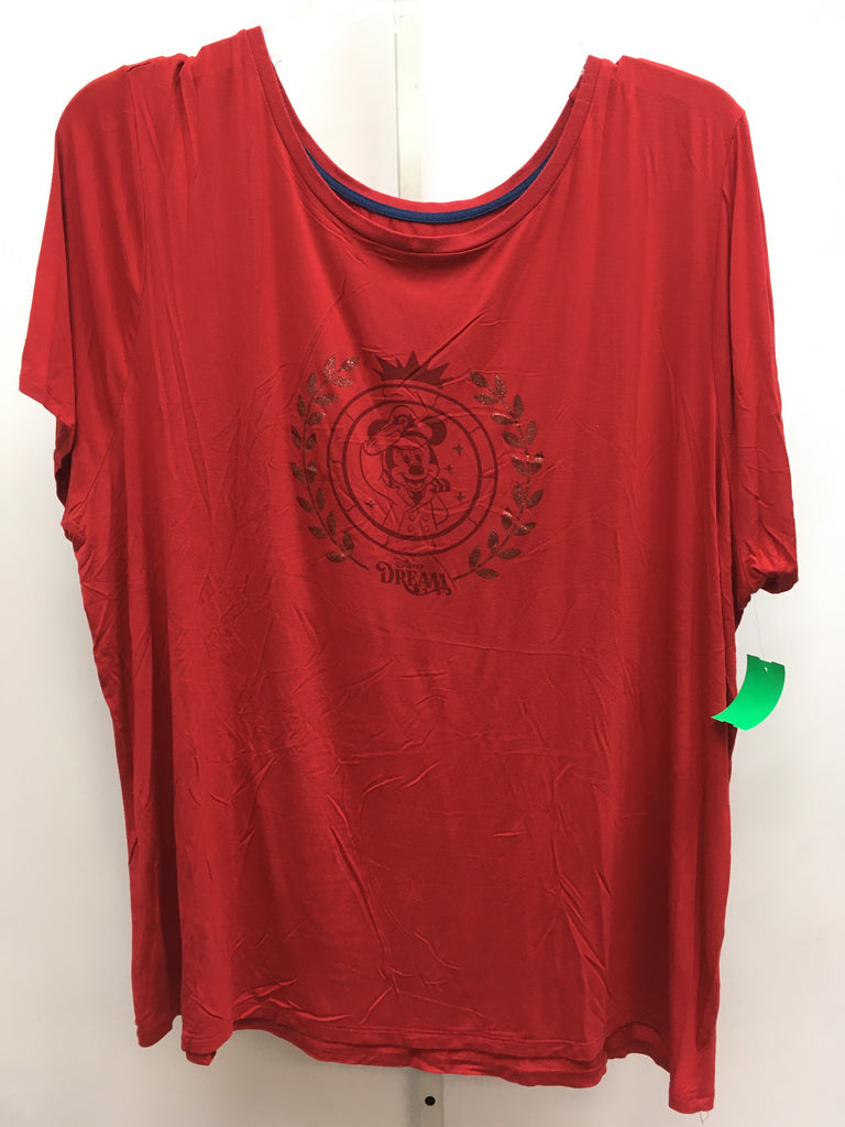 Disney Size 3X Red Short Sleeve Top