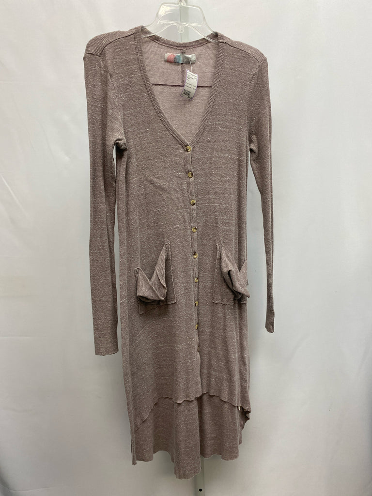 Size Large FP Beach Brown Long Sleeve Dress