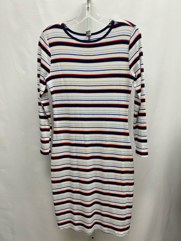 Size Small Old Navy White Stripe Long Sleeve Dress