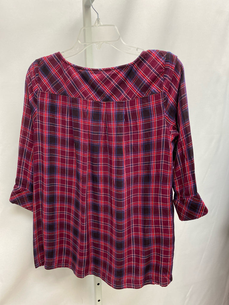 J.Jill Size Small Burgundy 3/4 Sleeve Top