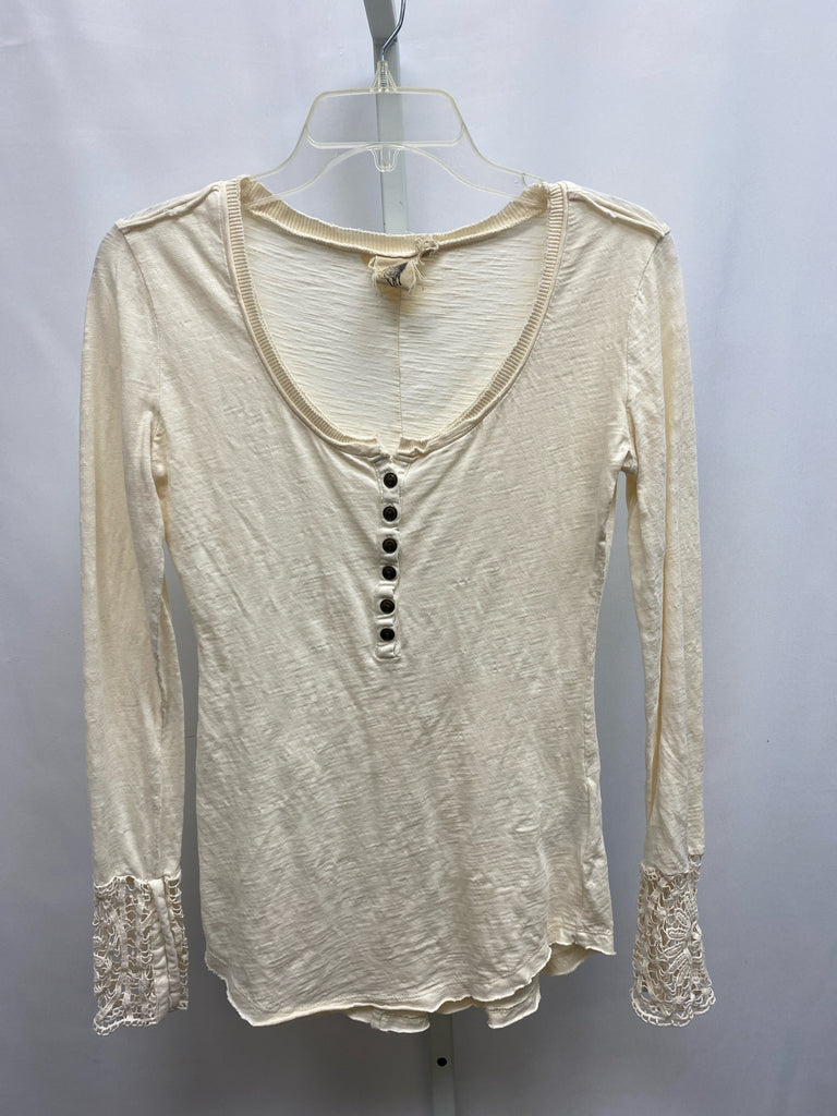 Size Small Cream Anthropologie Long Sleeve Top