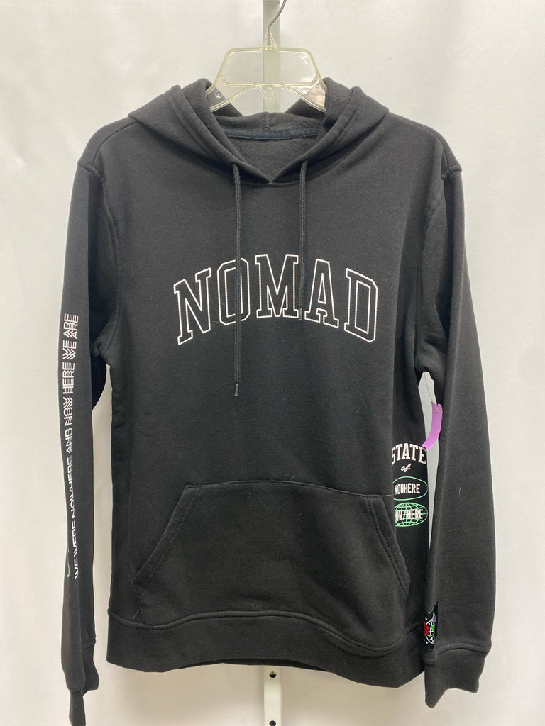 Size Medium Black Print Hoodie